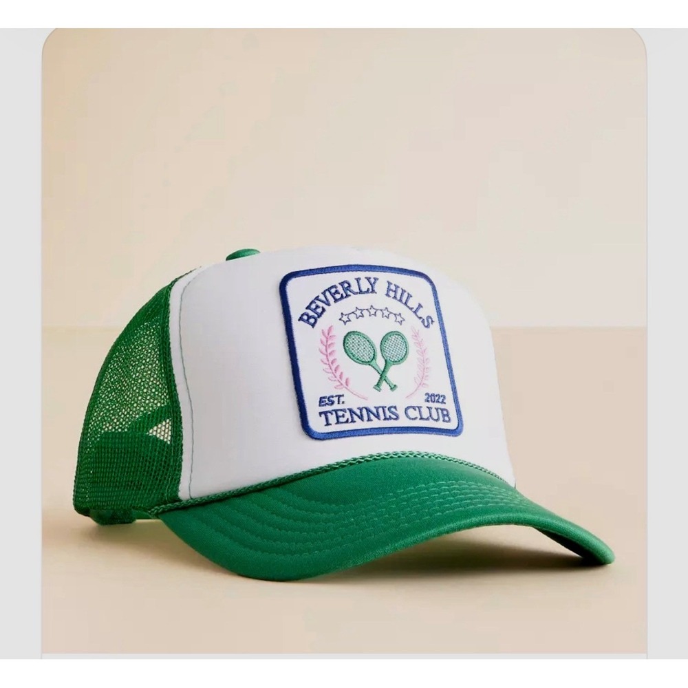 Tennis Club Green & White Trucker Hat